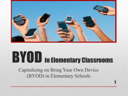 BYOD in Elementary Classrooms