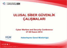 Ulusal Siber Güvenlik Stratejisi ve 2013