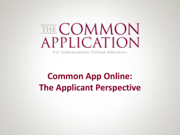 Common Application - La Quinta High School