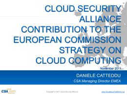 - Cloud Security Alliance