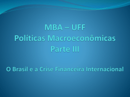 MBA - UFF - Parte 3 - Crise Financeira - Subprime