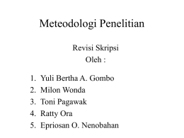 Meteodologi Penelitian