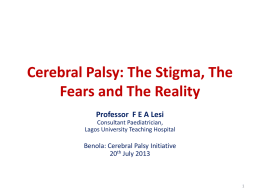 Cerebral Palsy: The Stigma, The Fears and the Reality - Benola