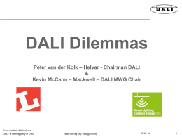 DALI dilemmas - Smart Lighting Conference