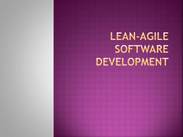 Lean-Agile Software Development