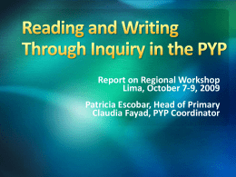 Reading and Writing Through Inquiry - kinder-CCB