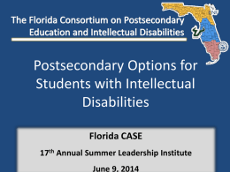 Postsecondary Options for Students with Intellectual