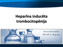 Heparīna inducēta trombocitopēnija