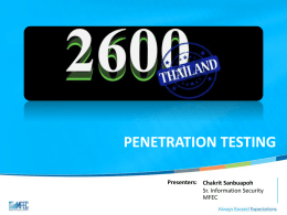 Penetration testing : Certificated