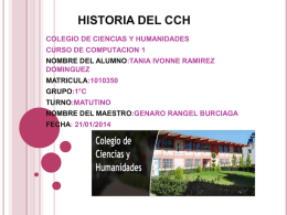 HISTORIA DEL CCH