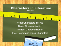 Literary characterization Notes