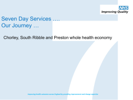 Chorley, South Ribble and Preston whole health economy