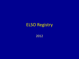 Elso Registry in 2012