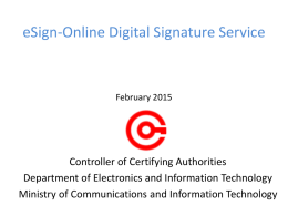 eSign-Online Digital Signature Service(PPT)