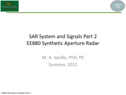 SAR System & Signals