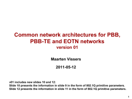 Common network architectures for PBB, PBB