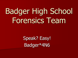 Forensics Info PowerPoint
