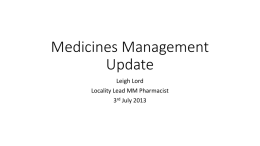 Medicines Management Update July 2013