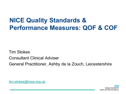 What are NICE Quality Standards?
