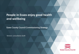 People in Essex enjoy good health and wellbeing
