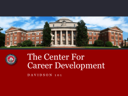 Welcome to the Center for Career Development