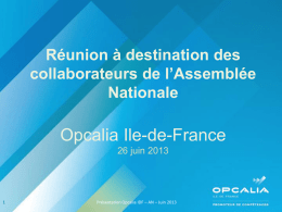 le support de pr&eacute;sentation d`Opcalia