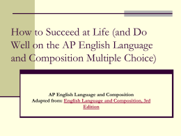 AP Multiple Choice Tips