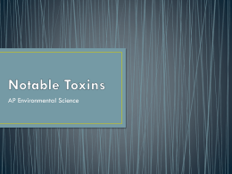 Notable Toxins