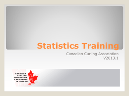 CCA Statistics Training - Canadian Curling Association