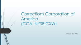 Corrections Corporation of America (CCA :NYSE:CXW)