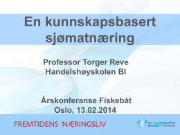 Professor Torger Reves presentasjon