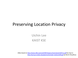 Location Privacy Overview
