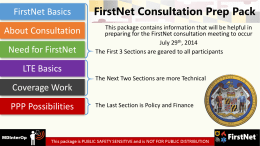 FirstNet Consultation Prep Pack - Preparing for FirstNet in Maryland