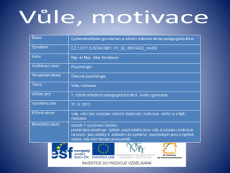vule, motivace VY_32_INOVACE_nov09