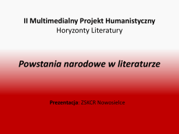 PREZENTACJA "Powstania narodowe w Polsce"