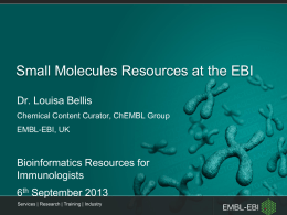 Small Molecules in Bioinformatics