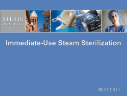 Immediate-Use Steam Sterilization Documentation
