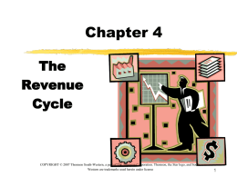 The Revenue Cycle - Accounting and Information Systems Department