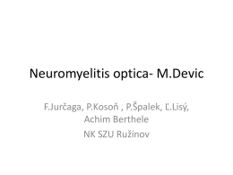 Neuromyelitis optica
