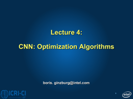 Lecture 4 CNN - optimization