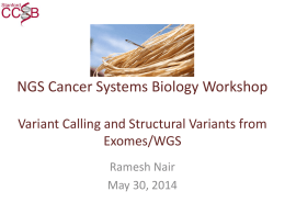 Variant Call Format - CCSB | Center for Cancer Systems Biology