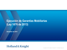 Ejecución de Garantías Mobiliarias (Ley 1676 de 2013)