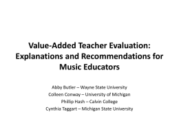NAfME 2012 Value-Added Teacher Evaluation Part 1