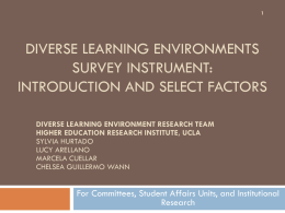 (2011). Diverse Learning Environments Survey Instrument