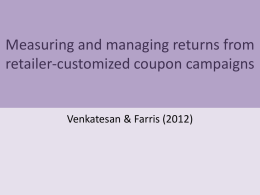 Measuring and managing returns from retailer