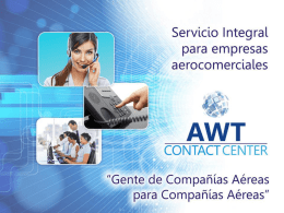 Diapositiva 1 - AWT Air World Travel | Representaciones Aéreas