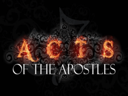 The Role of Peter in Acts Chapters 1 - 9