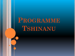 Programme Tshinanu - Commission de la santé et des services