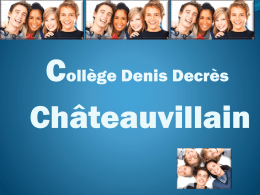 Présentation Collège - Accueil du collège de Chateauvillain