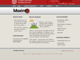 Maximo for Unit Facilities Organizations